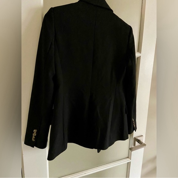 Club Monaco Classic Black Blazer Tortoise Buttons, Size 2 Wear to Work Workwear - Picture 2 of 3